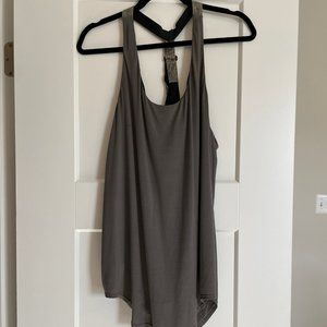 RAG & BONE Leather Trim High Low Tank Top